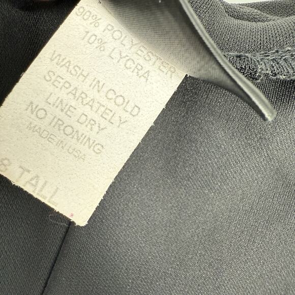 Concert Black Womens Extra Wide Leg Pants size 8 Tall Knit Pull on Elastic - Picture 6 of 7